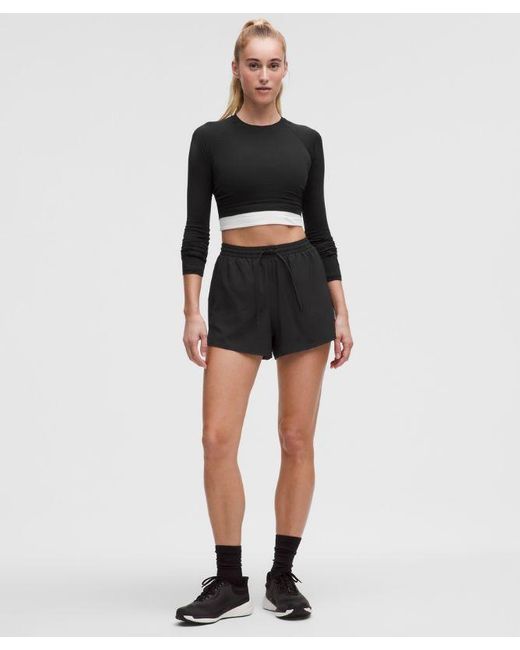 lululemon athletica Black Pace Rival High-Rise Shorts 3"