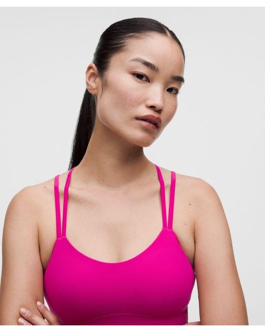 lululemon athletica Pink Like A Cloud Longline Bra
