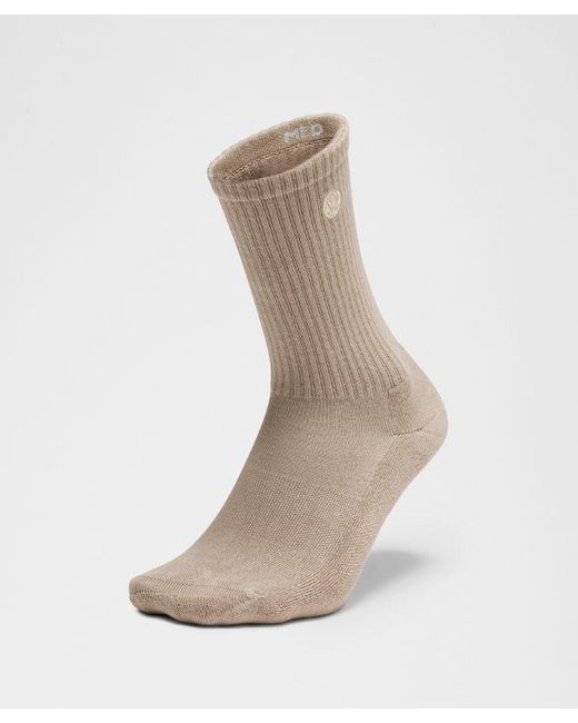 lululemon athletica Natural Daily Essential Crew Socks
