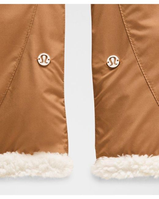 lululemon athletica White – Boucle Fleece Lined Mittens – – Size Large