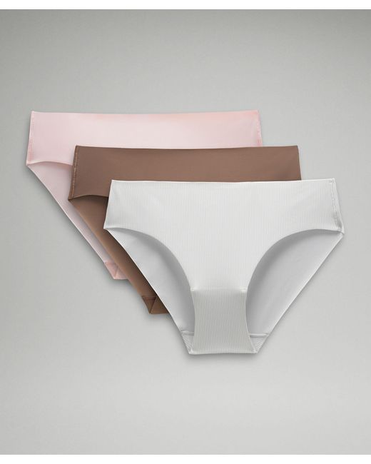 lululemon athletica White Invisiwear Mid-rise Bikini Underwear 3 Pack
