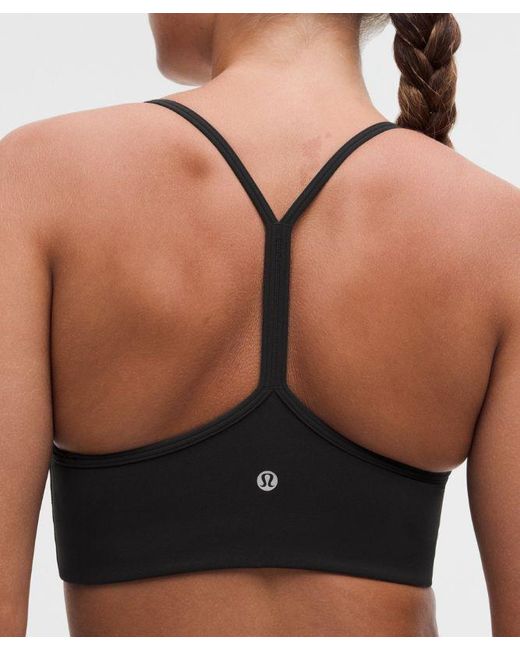 lululemon athletica Black Flow Y Bra Light Support, C/D Cup