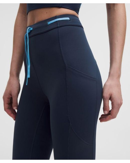 lululemon athletica Blue – Fast And Free High-Rise Tight Leggings – 25" – – Size 4