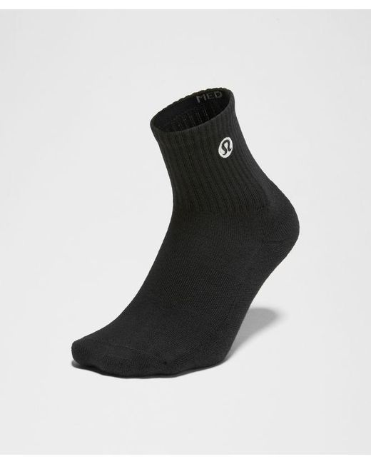 lululemon athletica Black Daily Essential Quarter Socks