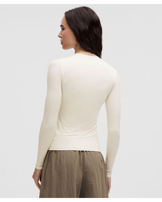 lululemon athletica Natural Wundermost Ultra-Soft Nulu Crewneck Long-Sleeve Shirt