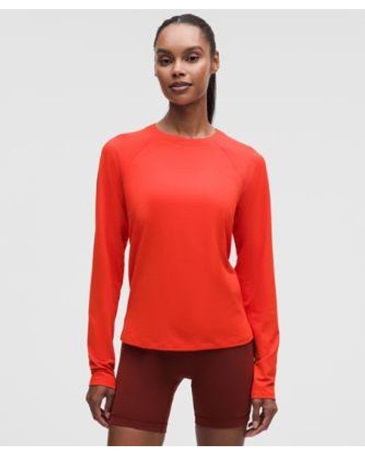 lululemon athletica Red License To Train Classic-Fit Long-Sleeve Shirt