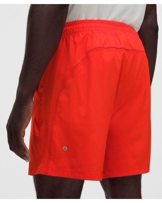 lululemon athletica Red – Pace Breaker Linerless Shorts – 7" – – Size Large for men