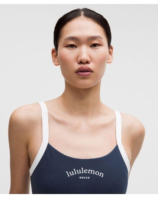 lululemon athletica Blue – Straight-Strap Sports Bra Light Support, B/C Cup Tennis Deuce – –