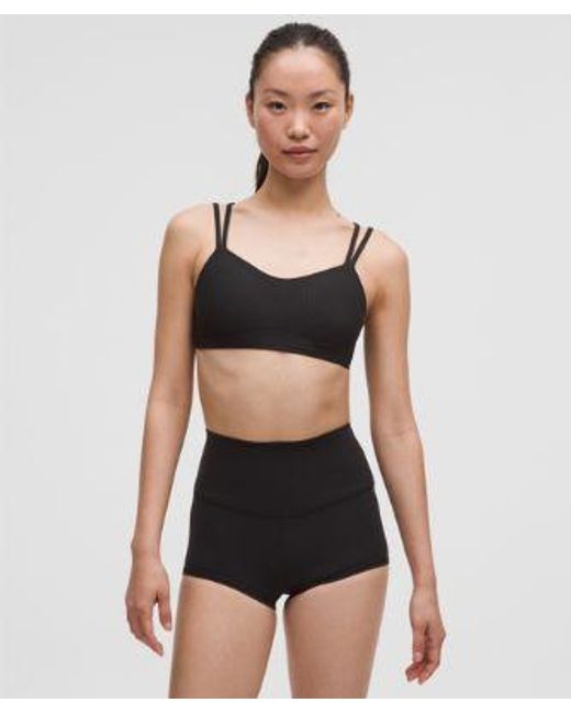 lululemon athletica Gray – Like A Cloud Ribbed Sports Bra Light Support, B/C Cup – – Size 14
