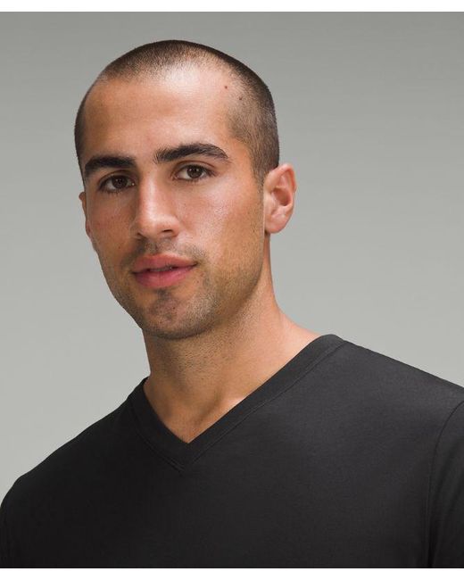 lululemon athletica Black – Fundamental V-Neck T-Shirt – – for men