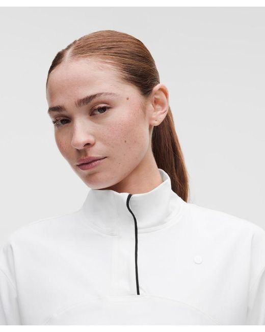 lululemon athletica White – Uv-Protective Lightweight Half Zip Long-Sleeve Top – – Size Large
