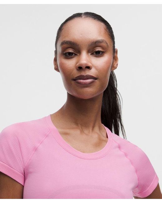 lululemon athletica Pink – Swiftly Tech Short-Sleeve Shirt 2.4 Hip Length – – Size 4