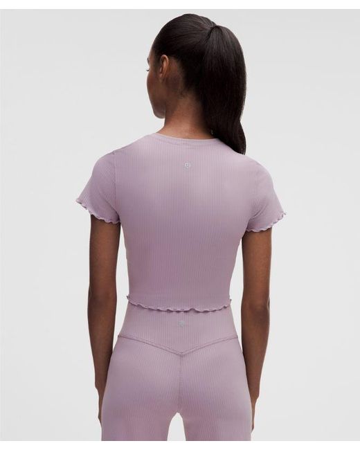 lululemon athletica Purple – Align Lettuce-Hem Baby Tee – /Pastel – Size 4
