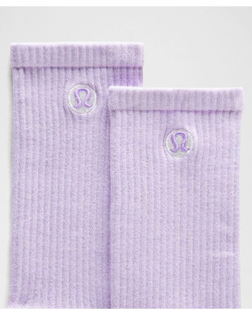 lululemon athletica Purple – Daily Essential Crew Socks – – Size Medium