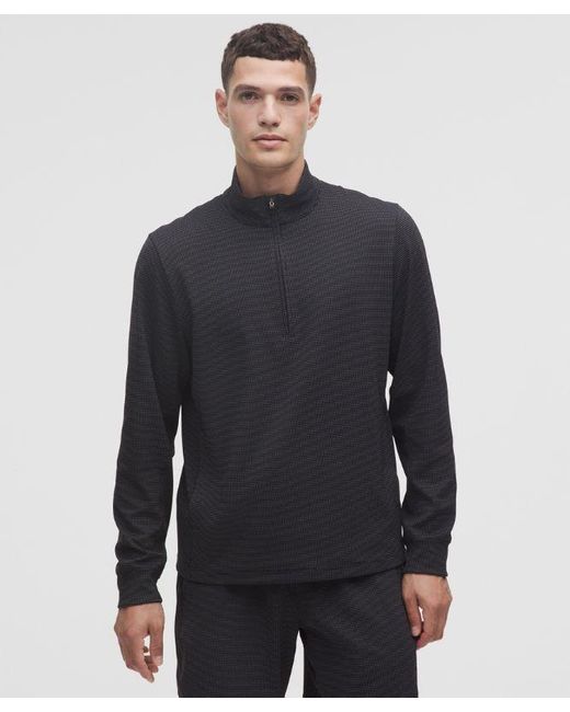 lululemon athletica Blue – Reflective Knit Running Half Zip Long-Sleeve Top – – Size Large for men