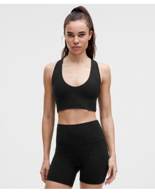 lululemon athletica Black Bend This Scoop And Cross Bra
