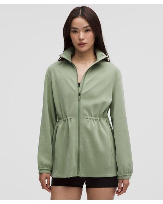 lululemon athletica Green Softstreme Cinch-Waist Full-Zip Jacket