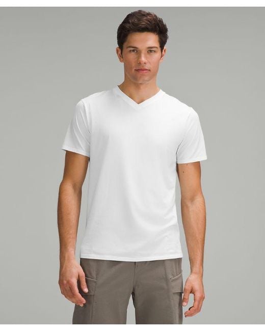 lululemon athletica White – 'Fundamental V-Neck T-Shirt – – for men
