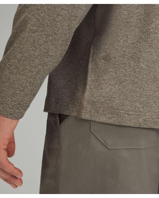 lululemon athletica Gray – 'Soft Jersey Long-Sleeve Shirt – – for men