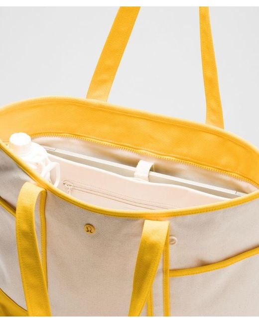 lululemon athletica Yellow – Daily Multi-Pocket Zip-Top Tote Bag 18L –