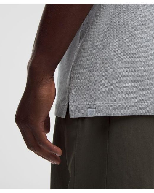 lululemon athletica Gray – Pique Short-Sleeve Polo Shirt – – Size Large for men