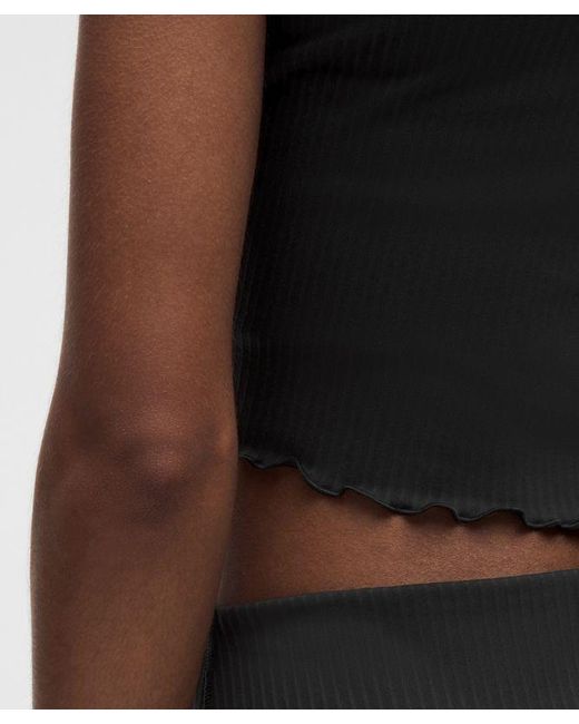 lululemon athletica Black Align Lettuce-Hem Baby Tee