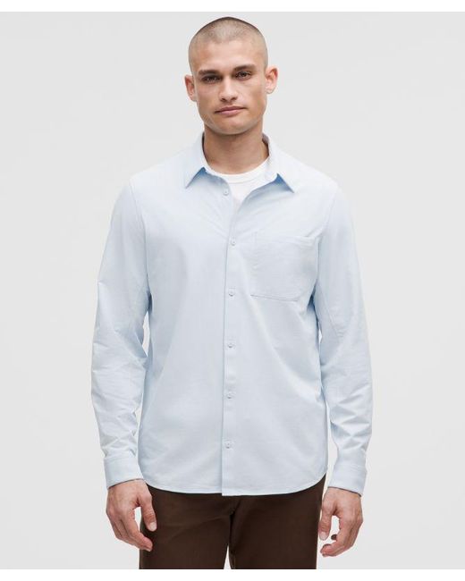 lululemon athletica White Commission Long-Sleeve Shirt for men