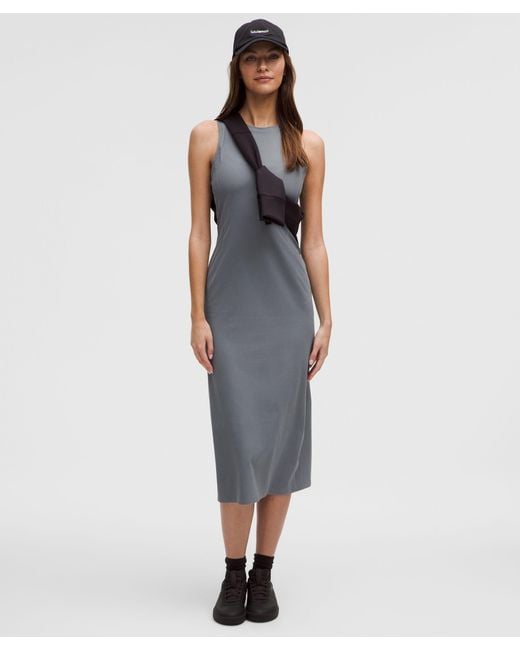 lululemon athletica Blue – All Aligned Ribbed Midi Dress – – Size 4
