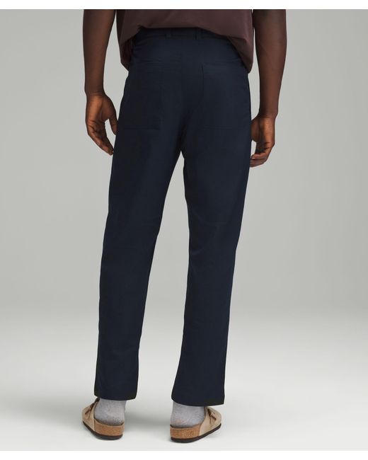 lululemon athletica Blue Relaxed-tapered Twill Trousers for men