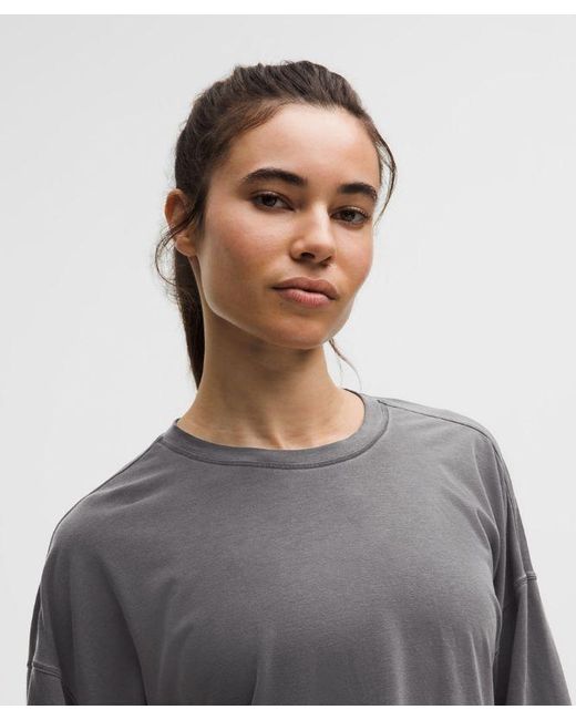 lululemon athletica Gray – Easyset Relaxed-Fit Long-Sleeve Shirt Wash – – Size 4