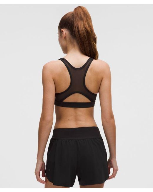 lululemon athletica Black Wunder Train Mesh-Back Bra