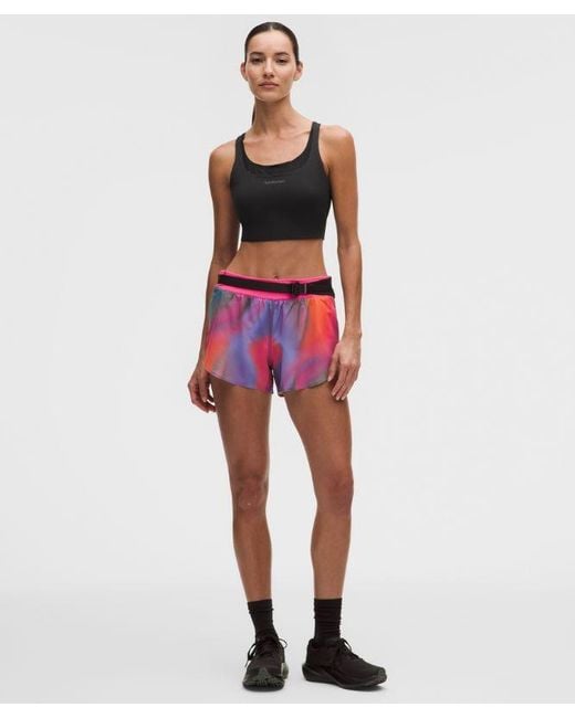 lululemon athletica Red Energy Longline Bra With Storage Evolve