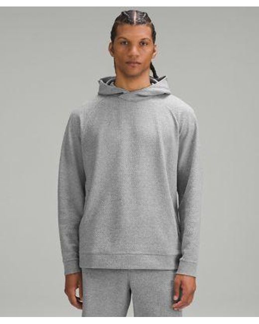 lululemon athletica Gray Textured Double-knit Hoodie - Color Grey/black - Size L for men