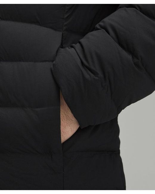 lululemon athletica Black – Navigation Stretch Down Hoodie – – Size Large for men