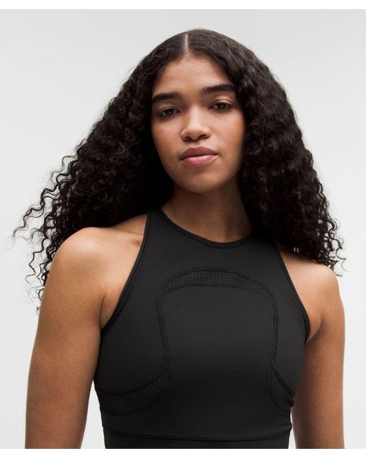 lululemon athletica Black – Mesh Cutout Tank Top Slnsh Collection – – Size Large