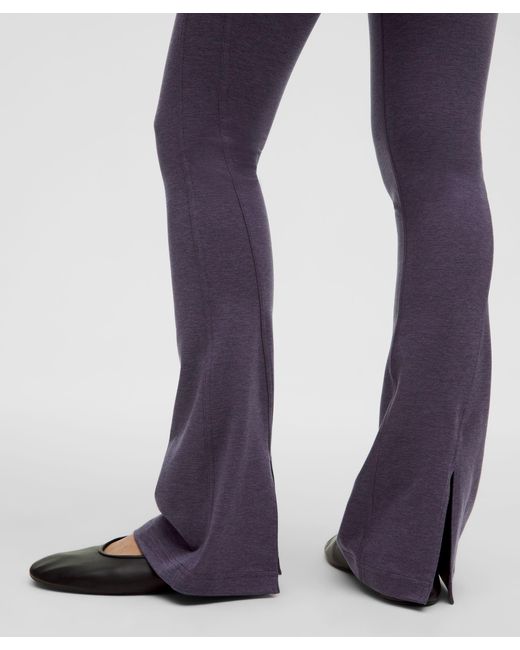 lululemon athletica Blue Softy Suedey Split-Hem High-Rise Mini-Flare Pant