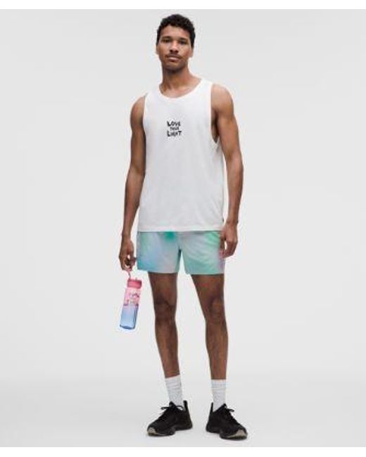 lululemon athletica White – Pace Breaker Linerless Shorts Pride – 5" – Color Printed – Size Medium for men