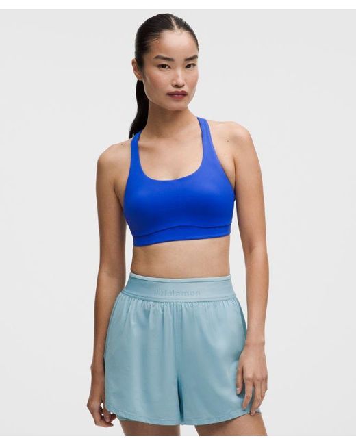 lululemon athletica Blue – Energy Sports Bra Medium Support, B-D Cups Evolve – – Size Large