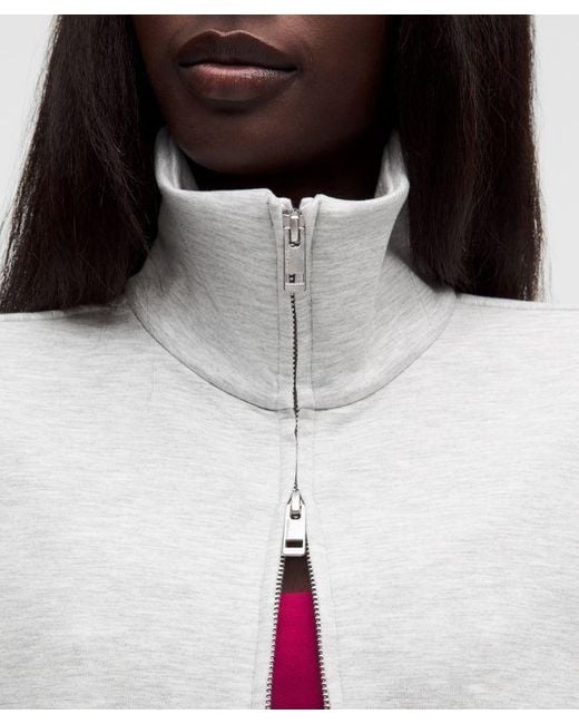 lululemon athletica Gray – Smooth Spacer Oversized Full Zip Hoodie – Color Light/ – Size Large
