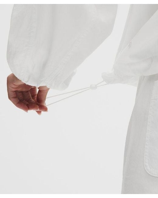 lululemon athletica White – Lululinen Funnel-Neck Jacket – – Size Large