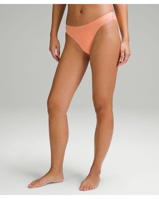 lululemon athletica Orange – Wundermost Ultra-Soft Nulu Mid-Rise Bikini Underwear – –
