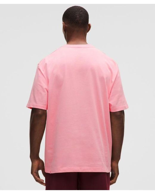 lululemon athletica Pink – Heavyweight Jersey T-Shirt – – Size Large for men