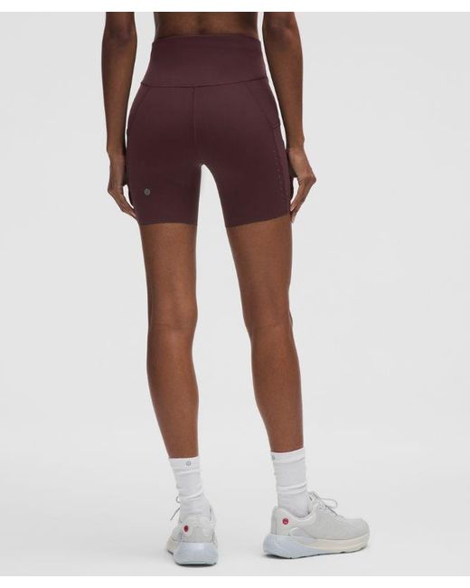 lululemon athletica Red Fast And Free High-Rise Short 6"