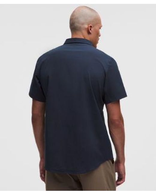 lululemon athletica Blue Airing Easy Short-Sleeve Shirt for men