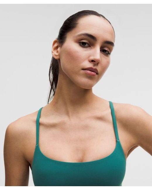lululemon athletica Green – Wunder Train Strappy Racer Sports Bra Light Support, A/B Cup – – Size 14