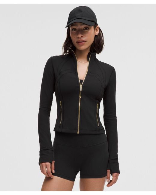lululemon Define Cropped Jacket Nulu - Color Black/gold