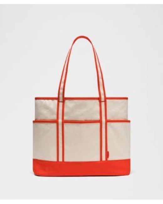 lululemon athletica Red – Daily Multi-Pocket Zip-Top Tote Bag 18L –