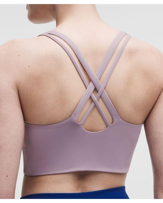 lululemon athletica Blue – Energy Longline Sports Bra Medium Support, B-D Cups Evolve – /Pastel – Size Large