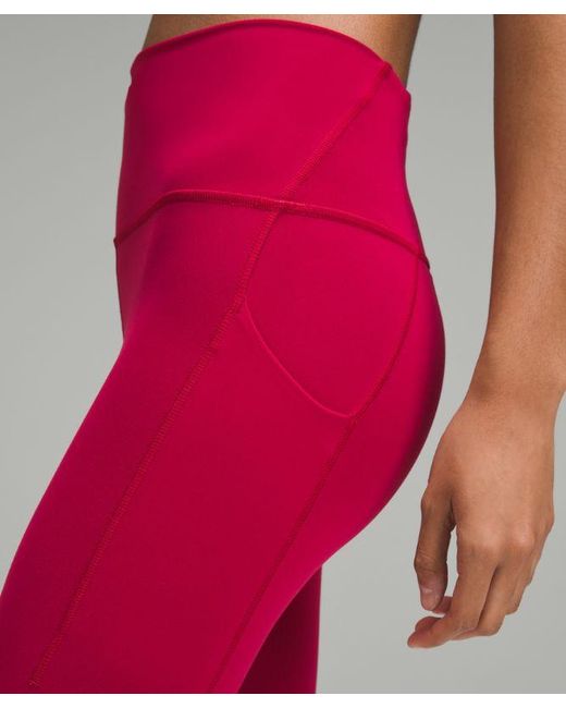 lululemon athletica Pink – Wunder Train High-Rise Tight Leggings With Pockets – 25" – – Size 4