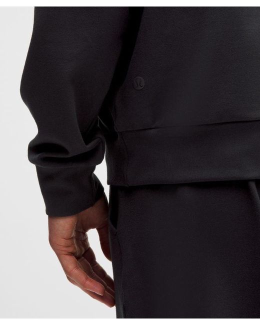 lululemon athletica Black – Heavyweight Soft Jersey Half Zip Sweatshirt – – Size Large for men